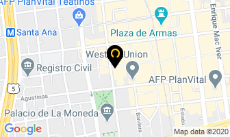 Mapa de Hotel Gran Palace en Santiago