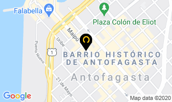 Mapa de Hotel Humberstone en Antofagasta