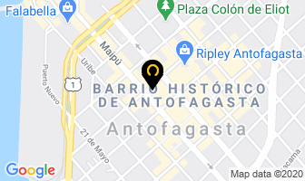 Mapa de Hotel Kin Wong en Antofagasta