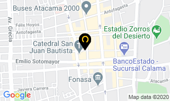 Mapa de Hotel Quitor en Calama