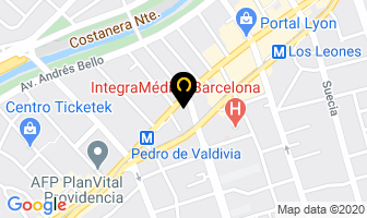 Mapa de Juan Valdez Cafe en Santiago