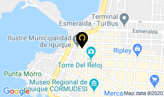Mapa de Lan Courier en Iquique
