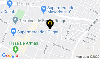 Mapa de Lavanderias Burbujas en Rengo