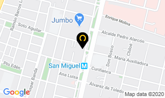 Mapa de Metales Del Sur Ltda en San Miguel