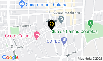 Mapa de Oftalmologos Asociados en Calama