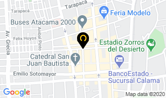 Mapa de Paqueteria Andres en Calama