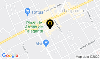 Mapa de Pizzería Pazzo´s Y Restaurante El Rincón Rustico Talagante en Talagante