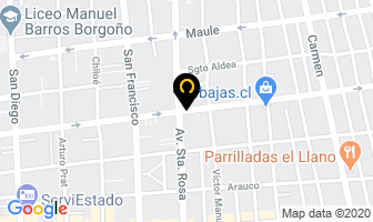 Mapa de Poleras Con Luces en Santiago