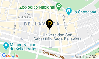 Mapa de Pure Lounge Hostel en Recoleta