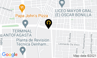 Mapa de Radiadores Gomez en Antofagasta