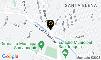 Mapa de Radio Taxi Bach en San Joaquín