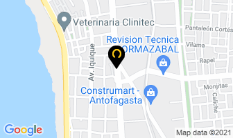 Mapa de Recauchajes Neumaflex en Antofagasta