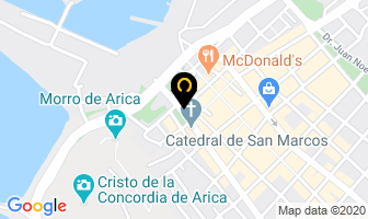 Mapa de Redsalud Megasalud en Arica