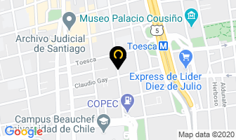 Mapa de Reparación, Venta, Desarmaduría E Insumos “Notebook Tecnic” en Santiago