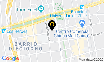 Mapa de Revista Mensaje en Santiago