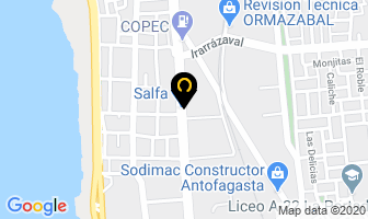 Mapa de Salfa Salinas Y Fabres - Maquinaria De ConstrucciÓn en Antofagasta