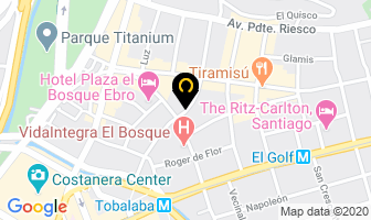 Mapa de San Sebastian en Las Condes