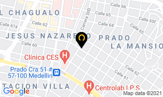 Mapa de 61 Prado Gueshause en Medellín