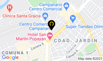 Mapa de A. Abatir Fumigaciones en Popayán