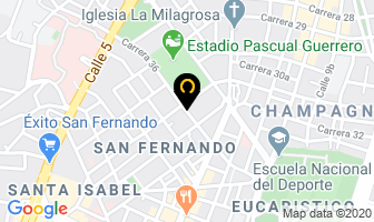 Mapa de Academia Darío's en Cali