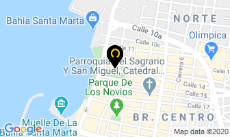 Mapa de Academia Latina en Santa Marta