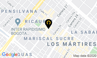 Mapa de Aceros Licuadoras Universale en Bogotá D.C