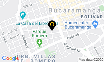 Mapa de Acrilicos Avisan en Bucaramanga
