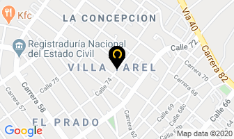 Mapa de Acrílicos La 74 en Barranquilla