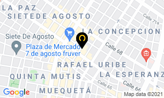 Mapa de Actuamos Ya Domicilios en Bogotá D.C