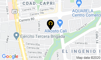 Mapa de Acuarios Rossy en Cali