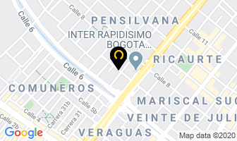 Mapa de Aforos Y Encomiendas Ltda en Bogotá D.C