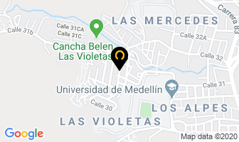 Mapa de Agropunto Las Violetas en Medellín