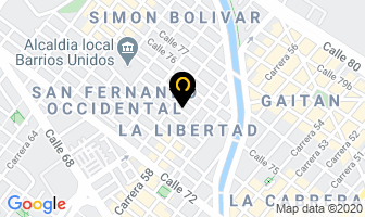 Mapa de Agua Caliente en Bogotá D.C