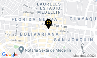 Mapa de Alamcén mil vanidades en Medellín