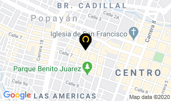 Mapa de Almacen Mellos Internacional en Popayán