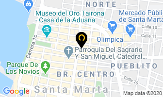 Mapa de Almacén Refrivarios en Santa Marta