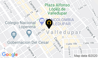 Mapa de Almacenes Alberto Vo5 - Incoco S.a. en Valledupar