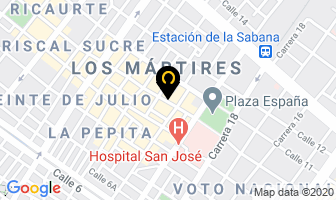 Mapa de Almohadillas Dactilares en Bogotá D.C