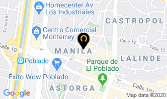 Mapa de Almuerzos Mi Menú en Medellín