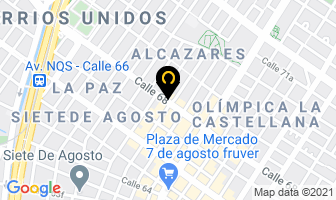 Mapa de Aluminios América Ltda en Bogotá D.C