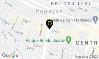 Mapa de Aluminios Y Vidrios Estelar en Popayán