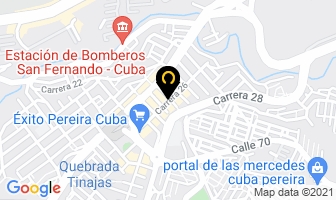 Mapa de Aluminios Y Vidrios La 26 en Pereira