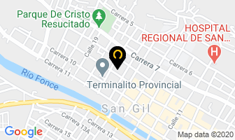 Mapa de Aluvidrios en San Gil