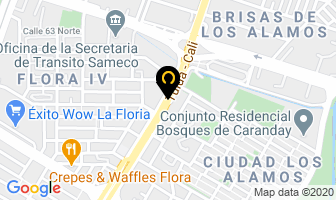 Mapa de Ambulancias Vital Center en Cali