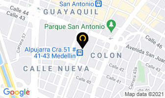 Mapa de American Europea en Medellín