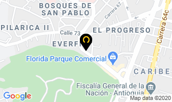Mapa de American Express en Medellín