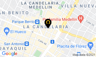 Mapa de Angoar Soluciones Legales en Medellín