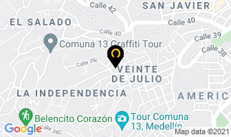 Mapa de Antioqueña De Bujes en Medellín
