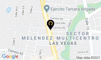 Mapa de Aparta Suites las Vegas en Cali