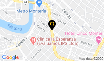 Mapa de Apartahotel La Circunvalar en Montería